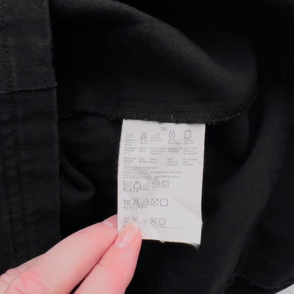 EDC by Esprit Thrashed Black Punk Goth Mini Dress Sz Small Zipper Frayed Rocker - Picture 11 of 15